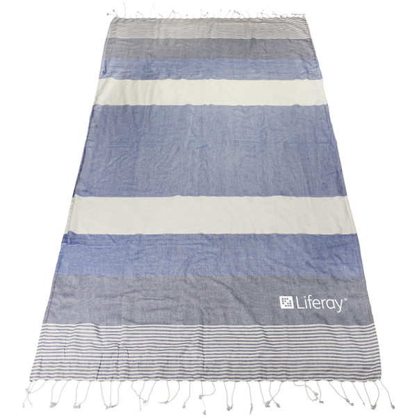 striped beach towels,  embroidery,  silkscreen imprint, 