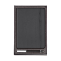 Black Hard Cover Journal and Ballpoint Pen Gift Set Thumb