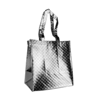 Metallic Silver DISCONTINUED-Metallic Designer Little Storm Grocery Bag Thumb