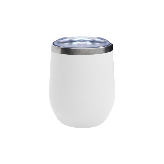 Matte White Vacuum Insulated Stemless Wine Tumbler