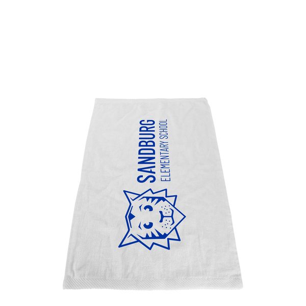 fitness towels & rally towels,  silkscreen imprint, 