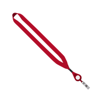 Red/Red 3/4" Lanyard with Retractable Badge Reel Thumb