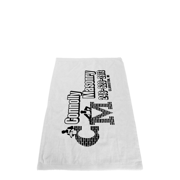 fitness towels & rally towels,  silkscreen imprint, 