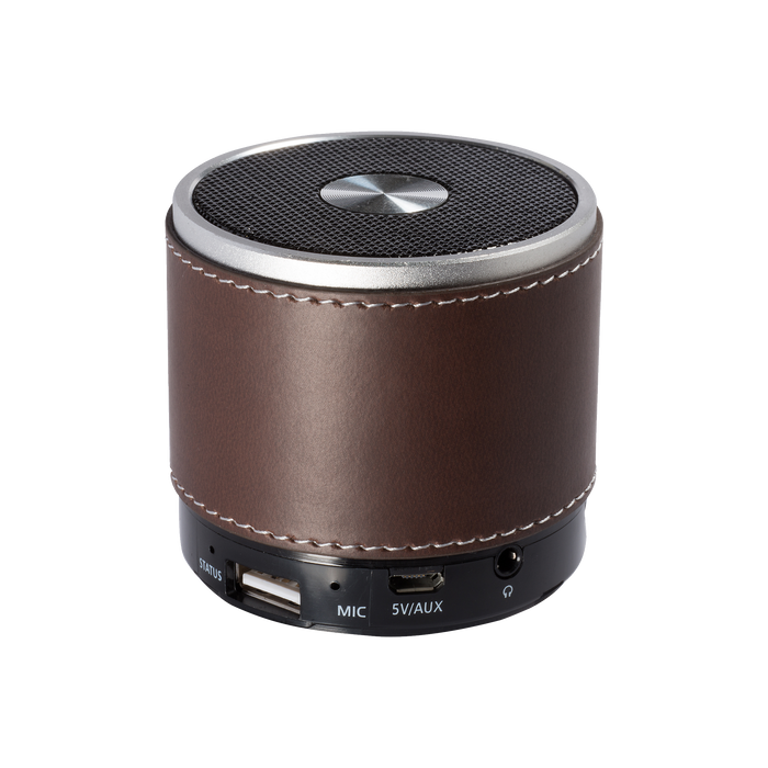 Brown Tuscany™ Faux Leather Wireless Speaker