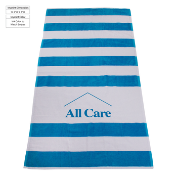 striped beach towels,  best selling towels,  silkscreen imprint, 