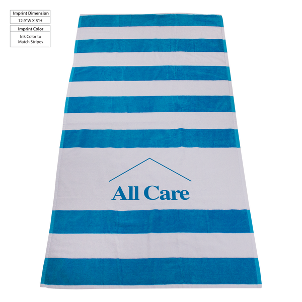 striped beach towels,  best selling towels,  silkscreen imprint, 