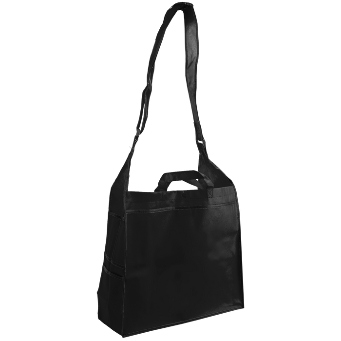 Black Messenger Tote Bag