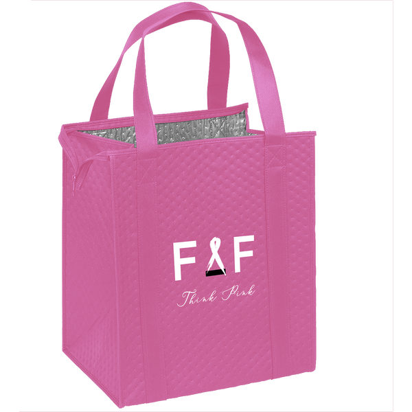 breast cancer awareness bags,  insulated totes, 