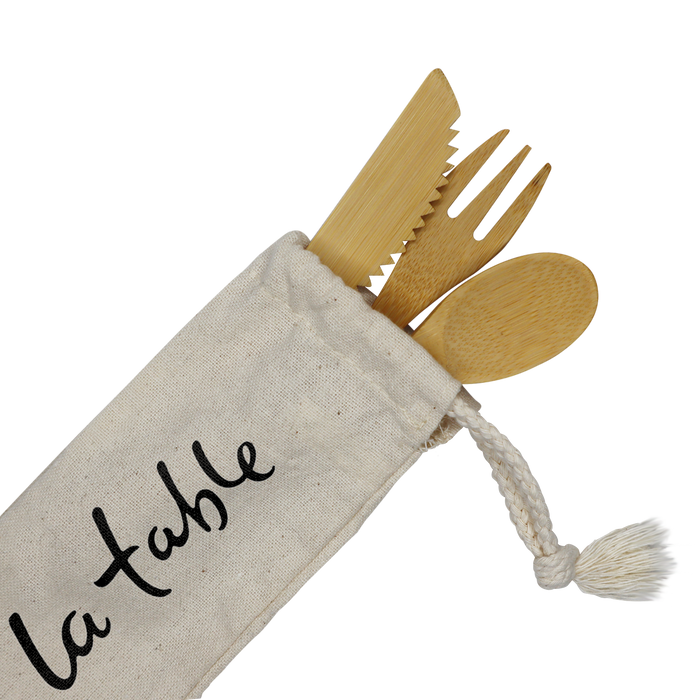  Reusable Bamboo Utensil Travel Set