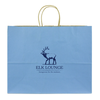  Extra Wide Matte Color Kraft Shopper Bag Thumb