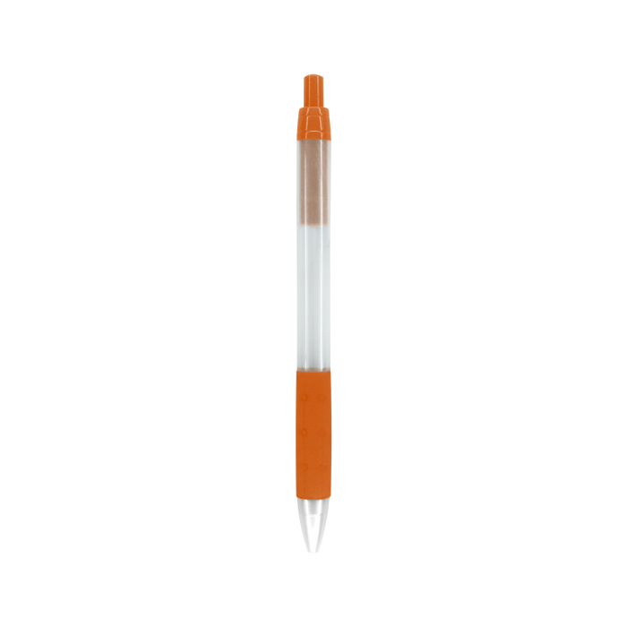 Orange with Black Ink Frosted Barrel Pen