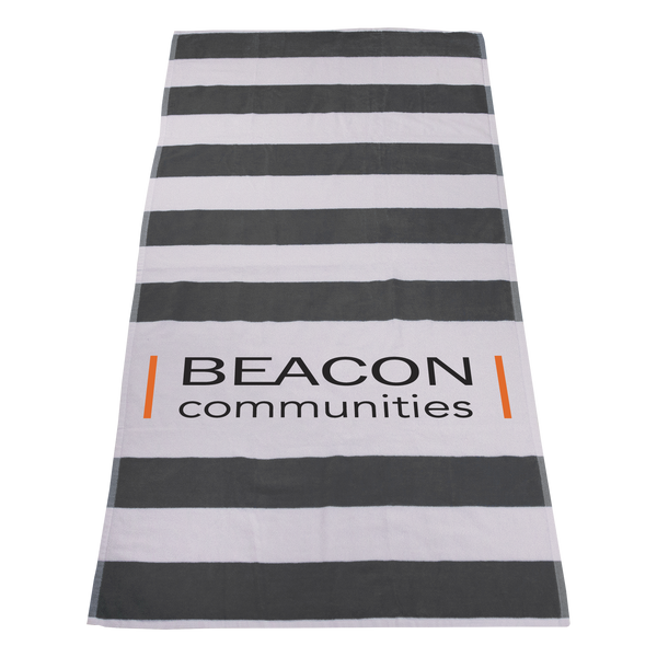 imprinted beach towels,  striped beach towels, 