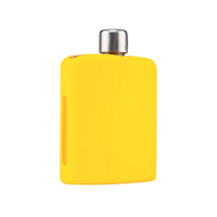 Yellow Glass Flask with Silicon Sleeve Thumb
