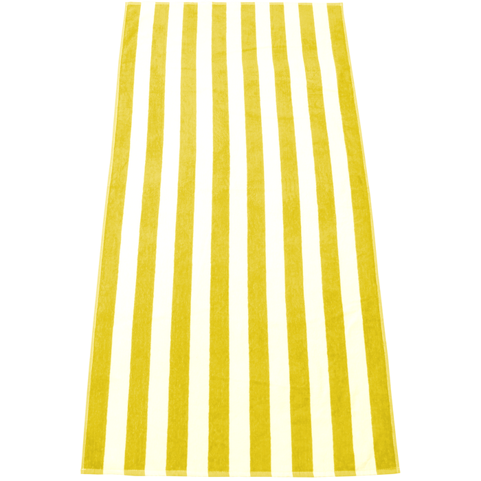 Yellow Latitude Plus Striped Beach Towel