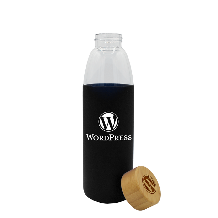  Glass Water Bottle with Bamboo Lid