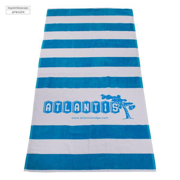 striped beach towels,  best selling towels,  silkscreen imprint, 