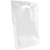 White Medium Eco-Friendly Die Cut Plastic Bag Thumb