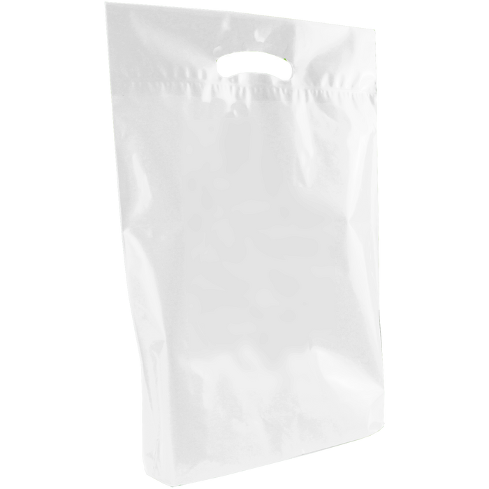 White Medium Eco-Friendly Die Cut Plastic Bag