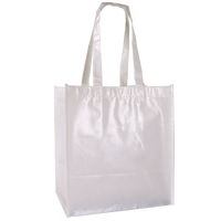 White Laminated Little Storm Grocery Bag Thumb