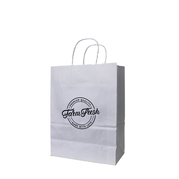 Paper Bag Logo Printing, Black White Paper Bags