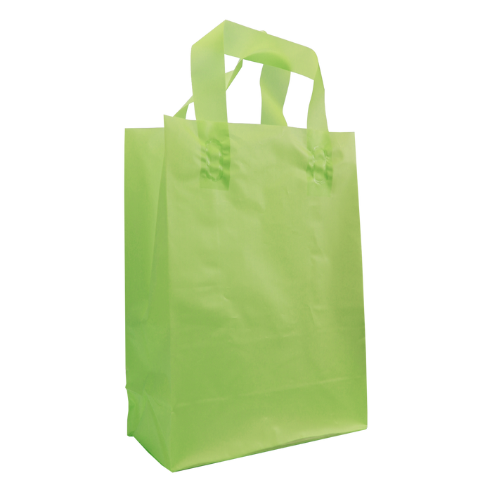 Lime Medium Frosted Plastic Shopper