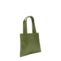 Olive Small Vegan Leather Tote Bag Thumb