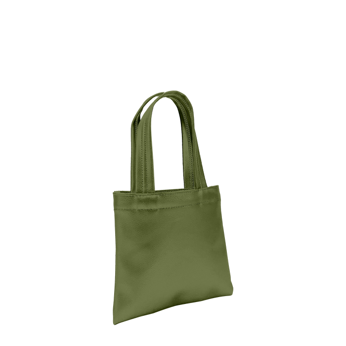 Olive Small Vegan Leather Tote Bag