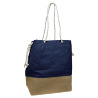 Navy DISCONTINUED-Islay Canvas Beach Bag Thumb