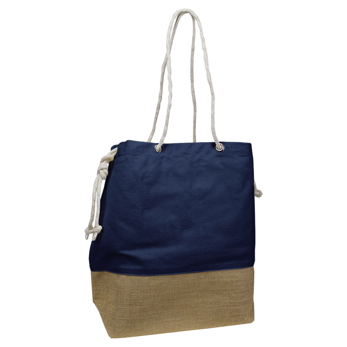 Navy DISCONTINUED-Islay Canvas Beach Bag