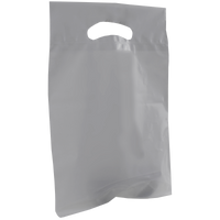 Gray Small Recyclable Die Cut Plastic Bag Thumb