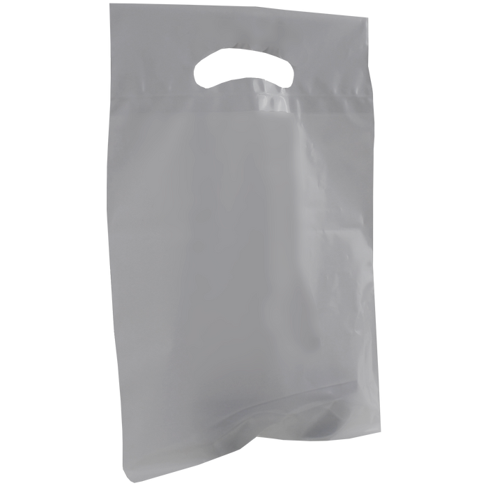 Gray Small Recyclable Die Cut Plastic Bag