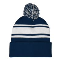 Navy Striped Winter Beanie Thumb