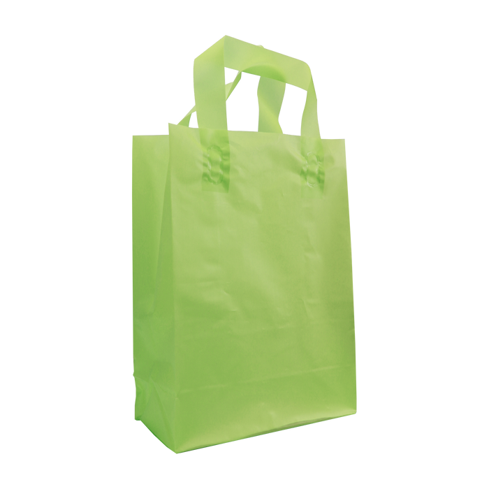 Lime Small Frosted Plastic Shopper