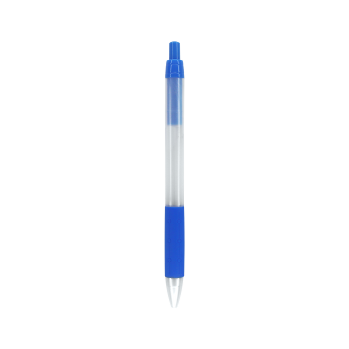 Blue with Black Ink Frosted Barrel Pen