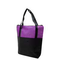Purple Voyage Zip Top Tote Bag Thumb