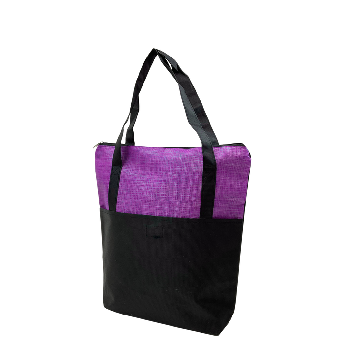 Purple Voyage Zip Top Tote Bag