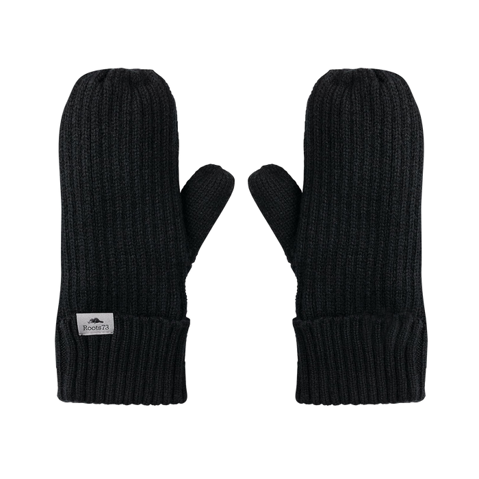 Black Roots73 Knit Mittens