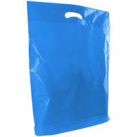 Blue Large Recyclable Die Cut Plastic Bag Thumb