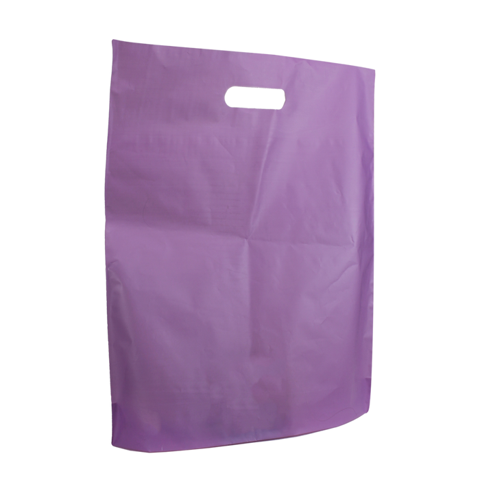 Lavender Large Frosted Die Cut Bag