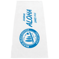  Built-In Pocket White Beach Towel Thumb