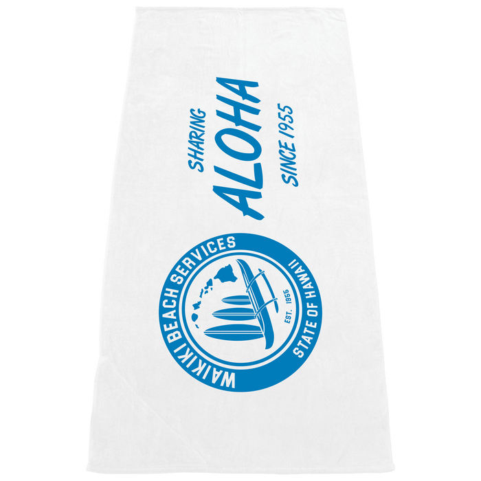  Built-In Pocket White Beach Towel