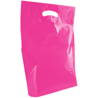 Pink Medium Recyclable Die Cut Plastic Bag Thumb