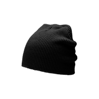 Black Slouch Knit Beanie Thumb