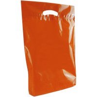 Orange Medium Eco-Friendly Die Cut Plastic Bag Thumb