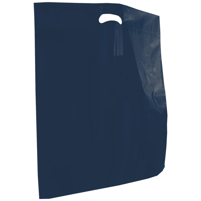 Navy Blue Recyclable Extra Large Die Cut Plastic Bag