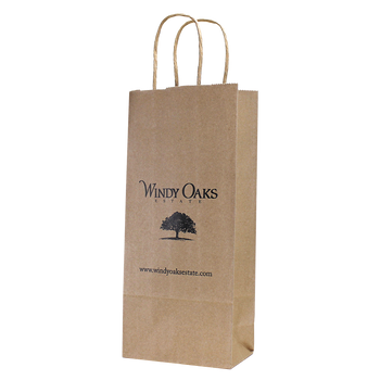 Natural Kraft Paper 1 Bottle Tote