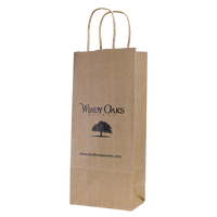  Natural Kraft Paper 1 Bottle Tote Thumb