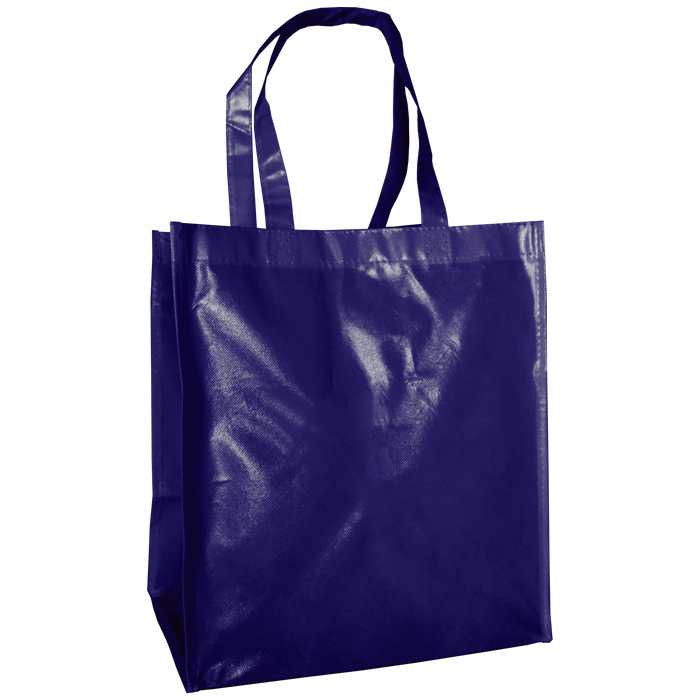 Navy Blue Laminated Big Storm Grocery Bag