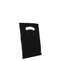 Black Extra Small Eco-friendly Die Cut Plastic bag Thumb