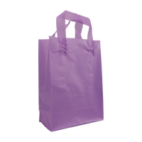 Lavender Small Frosted Plastic Shopper Thumb